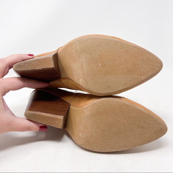 Anthropologie Pilcro & The Letterpress Gwen Genuine Leather Tan Lace Up Booties - Picture 7 of 9